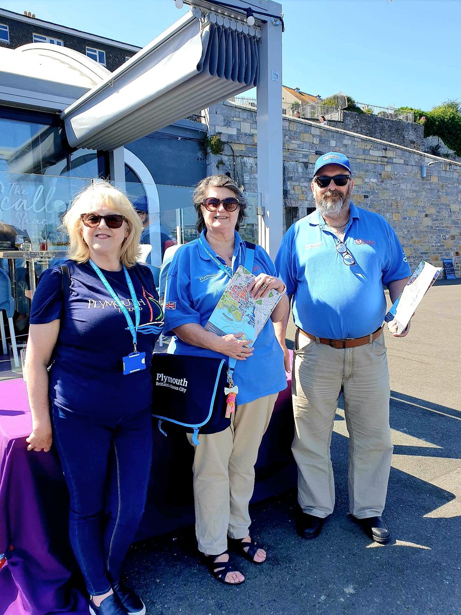Cruise_Plymouth's tweet photo. Fantastic day yesterday 👋🇩🇪 Welcoming  passengers  &amp; Ship's staff from #MVOceanMajesty ⚓️🚢 at Commercial Wharf Barbican #Plymouth 
Sun was shining 🌞 Welcome team were smiling 😁 international visitors were happy @PlymCatte @DestinationPlym @PWPBID @FudgeGecko 
#Cruise #Tourism https://t.co/i1XqzYETFu