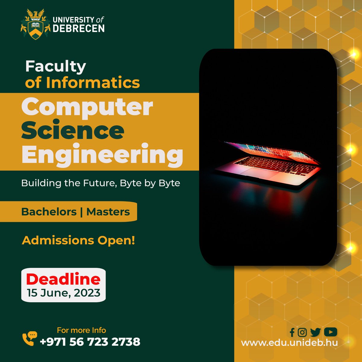 UDebrecen38602's tweet image. 📢 Attention all aspiring computer science engineers! 🎉👩‍💻

#ComputerScienceEngineering #UniversityofDebrecen #BScPrograms #MScPrograms #ApplyNow #TechnologyEducation #StudyAbroad #TechEnthusiasts #September2023Intake #EngineeringPrograms #Hungary #Studyineurope #UAE #southasia