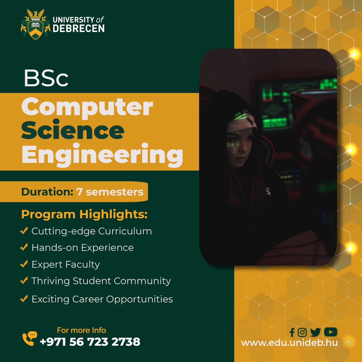 UDebrecen38602's tweet image. 📢 Attention all aspiring computer science engineers! 🎉👩‍💻

#ComputerScienceEngineering #UniversityofDebrecen #BScPrograms #MScPrograms #ApplyNow #TechnologyEducation #StudyAbroad #TechEnthusiasts #September2023Intake #EngineeringPrograms #Hungary #Studyineurope #UAE #southasia