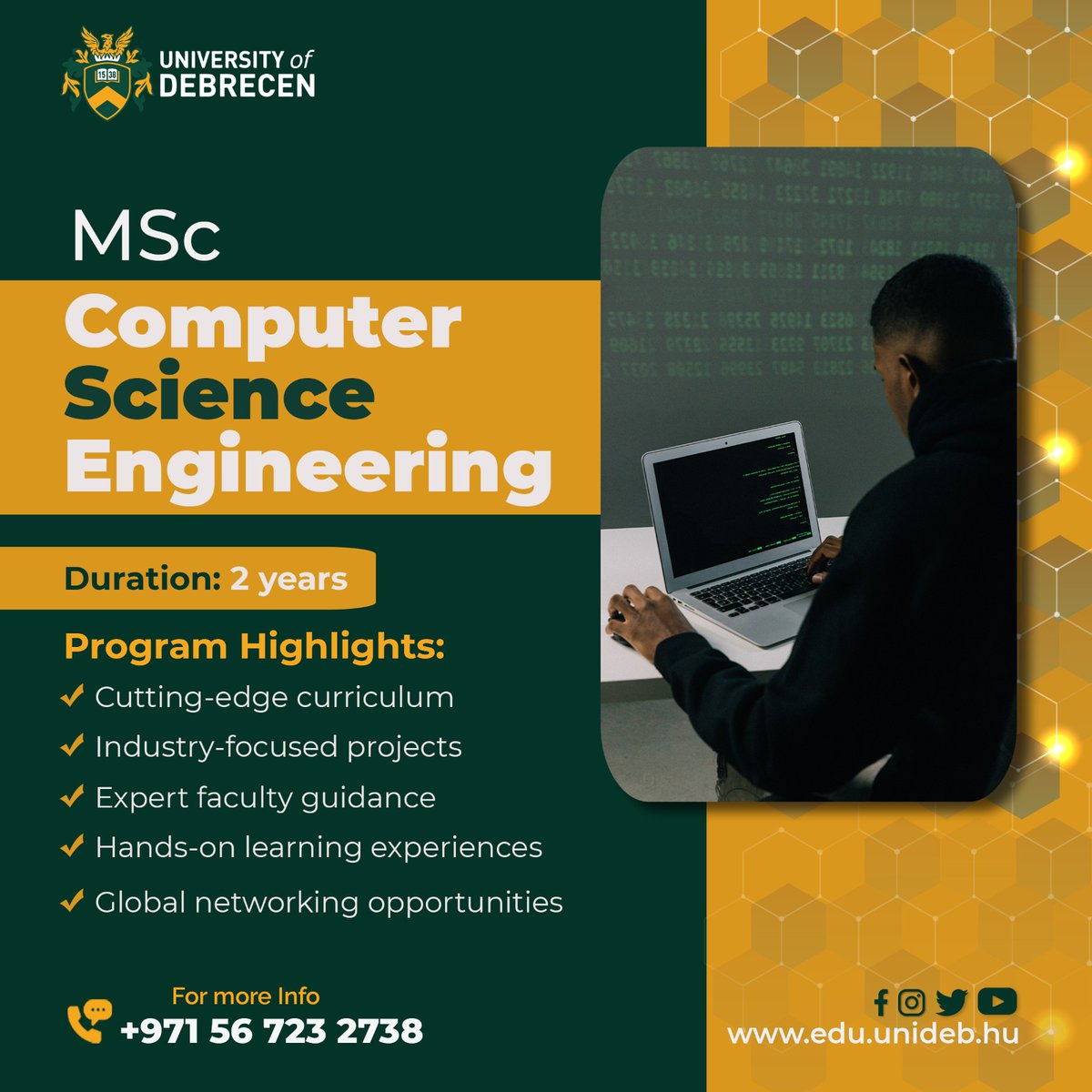 UDebrecen38602's tweet image. 📢 Attention all aspiring computer science engineers! 🎉👩‍💻

#ComputerScienceEngineering #UniversityofDebrecen #BScPrograms #MScPrograms #ApplyNow #TechnologyEducation #StudyAbroad #TechEnthusiasts #September2023Intake #EngineeringPrograms #Hungary #Studyineurope #UAE #southasia