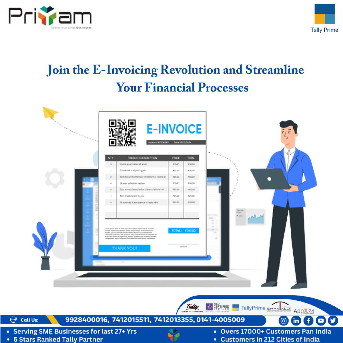 💻📊 Join the E-Invoicing Revolution! Streamline Your Financial Processes and Embrace a New Era of Efficiency and Productivity! 🌟💼
.
.
#TallyOnCloud #BusinessSolutions #EfficiencyBoost #FlexibleAccess #SecureInfrastructure #ElevateYourBusiness #TallyPrime #TallyPrime3.0