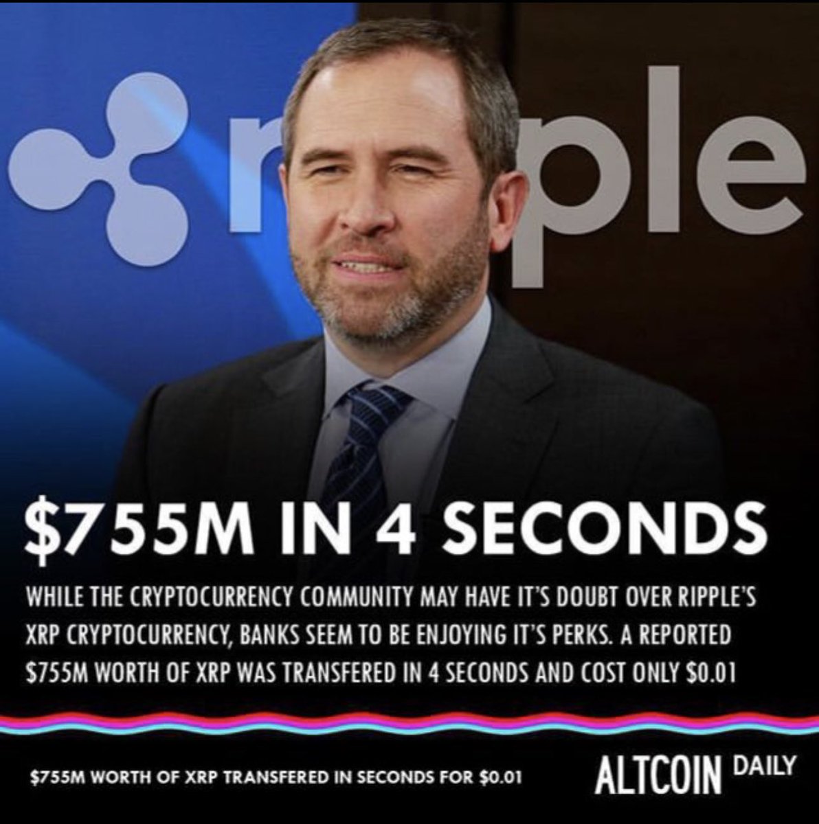 $755M IN 4 SECONDS 

$XRP and ODL to revolutionize the Financial System