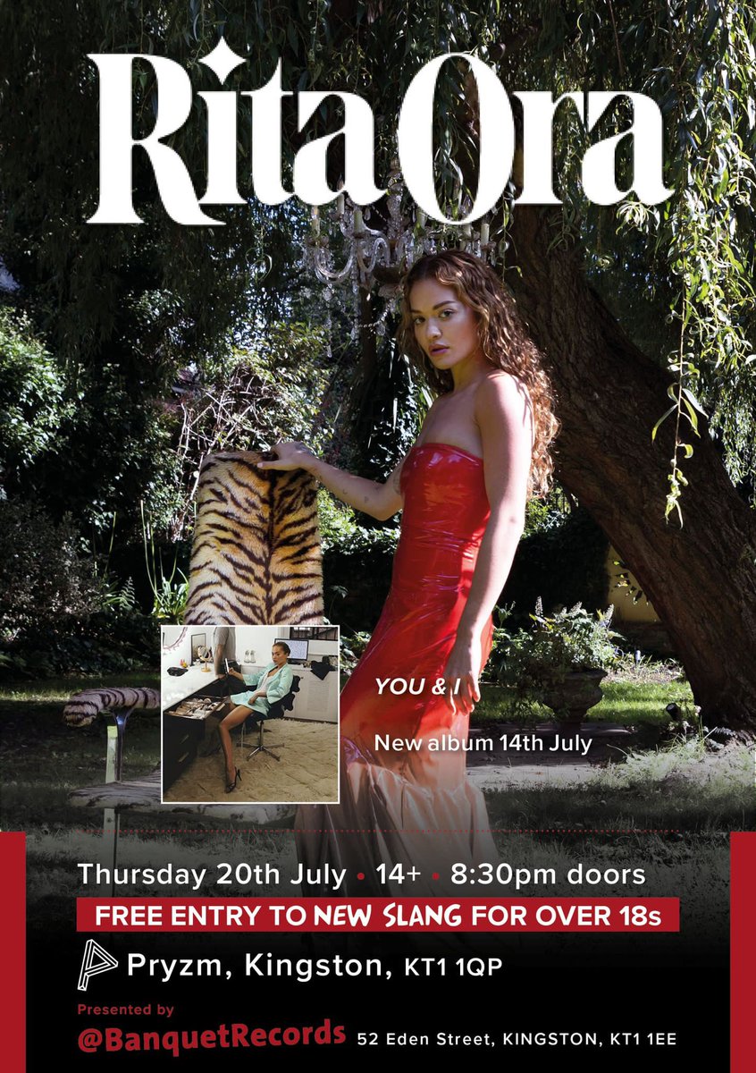 RitaOra's tweet image. London, it's been a minute, I've missed you!! To celebrate the release of my new album 'You &amp;amp; I' I'm doing my only UK headline show of the year on the 20th July ✨ Pre order the album and get your ticket from 11am BST Monday, it's going to be a night to remember!! 🔓…