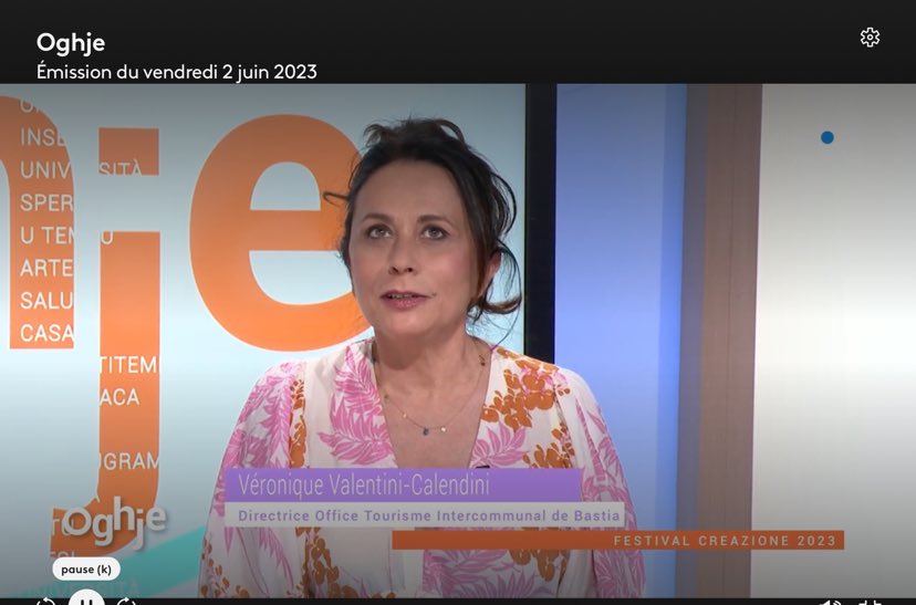 <a href="/verocalendini/">Véronique Valentini Calendini</a>  Directrice de <a href="/bastiatourisme/">OT de Bastia</a> était  l'invitée hier de Davia et ses experts dans l'émission "Oghje" <a href="/FTViaStella/">France 3 Corse</a>  pour parler du Festival Creazione  Bastia 
Retrouvez l'émission en cliquant ici ➡️ france3-regions.francetvinfo.fr/corse/programm…