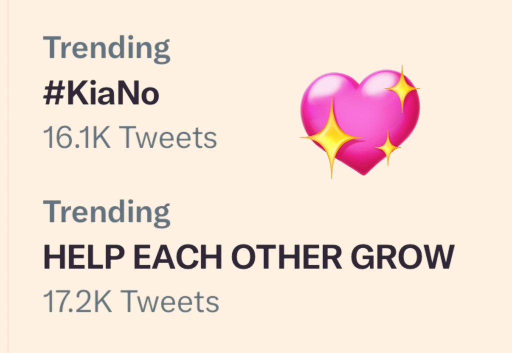 The love for KiaNo keeps growing. HELP EACH OTHER GROW #KiaNo @_kiatakahashi @iamginoroqueiv