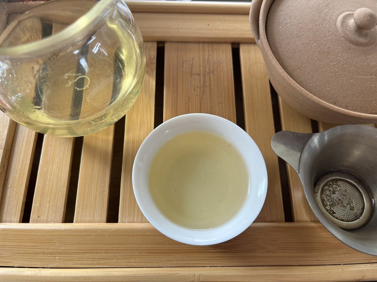 今日は日本の烏龍茶　かなやみどり 栗っぽい風味🌰 #茶好連 #木漏れ日のお茶会
