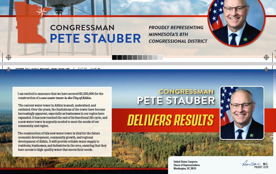 When #MN08 constituents mailbox got filled with @PeteStauber's taxpayer-paid flyer that $2,320,000 funding for Aitkin Regional Water Tower Upgrade was approved, how many people asked : How did @RepPeteStauber vote on #Biden's #HR3684 Infrastructure Investment and Jobs Act ?