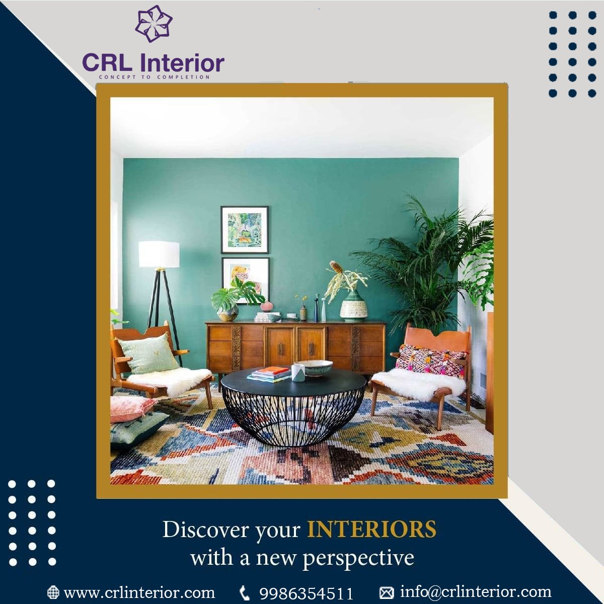 Discover your interiors with a new Perspective

Visit : crlinterior.com

#interiordesigner #residentialinteriordesign #homedecor #homeinteriors #crlinterior #concepttocompletion