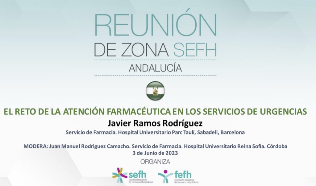 Buenos días 😎 

Hoy acudimos a representar a <a href="/red_faster/">RedFastER</a> en la RZ de Andalucía 💚🤍

📓 El reto de la atención farmacéutica en Urgencias 🚨 🏥 💉 💊 

Hablaremos, entre otras cosas, de PoliTrauma y de lo que puede aportar el/la farmacéutic@ como un miembro más del equipo 💪