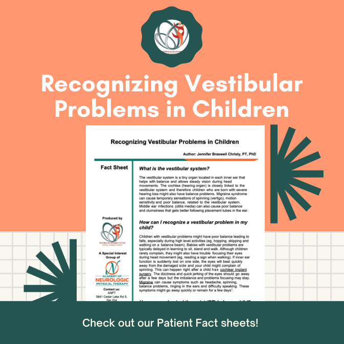 Looking for some weekend reading? Check out our Patient Fact Sheets on the vestibular SIG website. Great way to practice your own patient education language, and share important knowledge with your patients! Visit neuropt.org today @Balance_Falls @APTANeuroPT