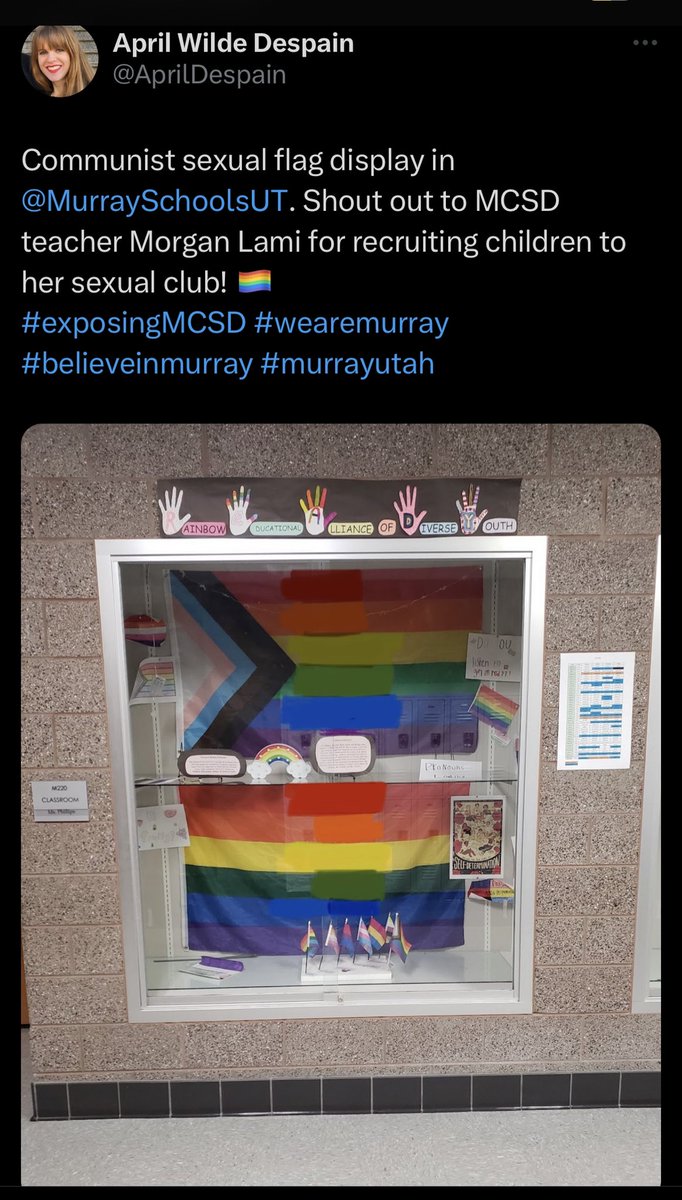 @Simply_me_Holly The reason why I’m not just letting her be her, is because of posts like this one. 

She’s spewing lies and hateful rhetoric that further endanger and ostracize the LGBTQ  community.