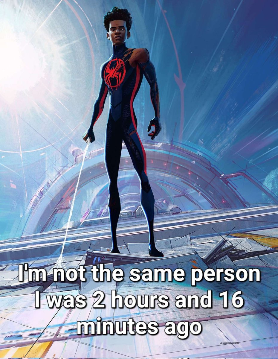 DerpKage's tweet photo. Everyone after watching #AcrossTheSpiderVerse #SpiderVerse https://t.co/o7U0sW9rHH