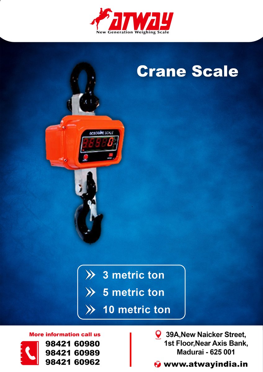 Crane Scale - Atway #atway #weighing #weighingscale #scale #scales #weightlossjourney #loadcell #weighingmachine #weightloss #weighingscales #weight #industrialscale #theweighforward #platformscale #digitalscale #tabletopscale #minitablescale #minifieldscale #posscale #cranescale
