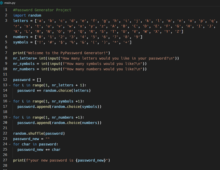 ForestryTech_SL's tweet image. #100DaysOfCode 
#RandomPasswordGenerator#python 
#day05