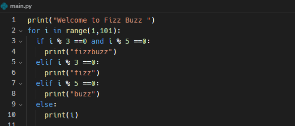ForestryTech_SL's tweet image. #100DaysOfCode 
FizzBizz from Python
read more on : en.wikipedia.org/wiki/Fizz_buzz