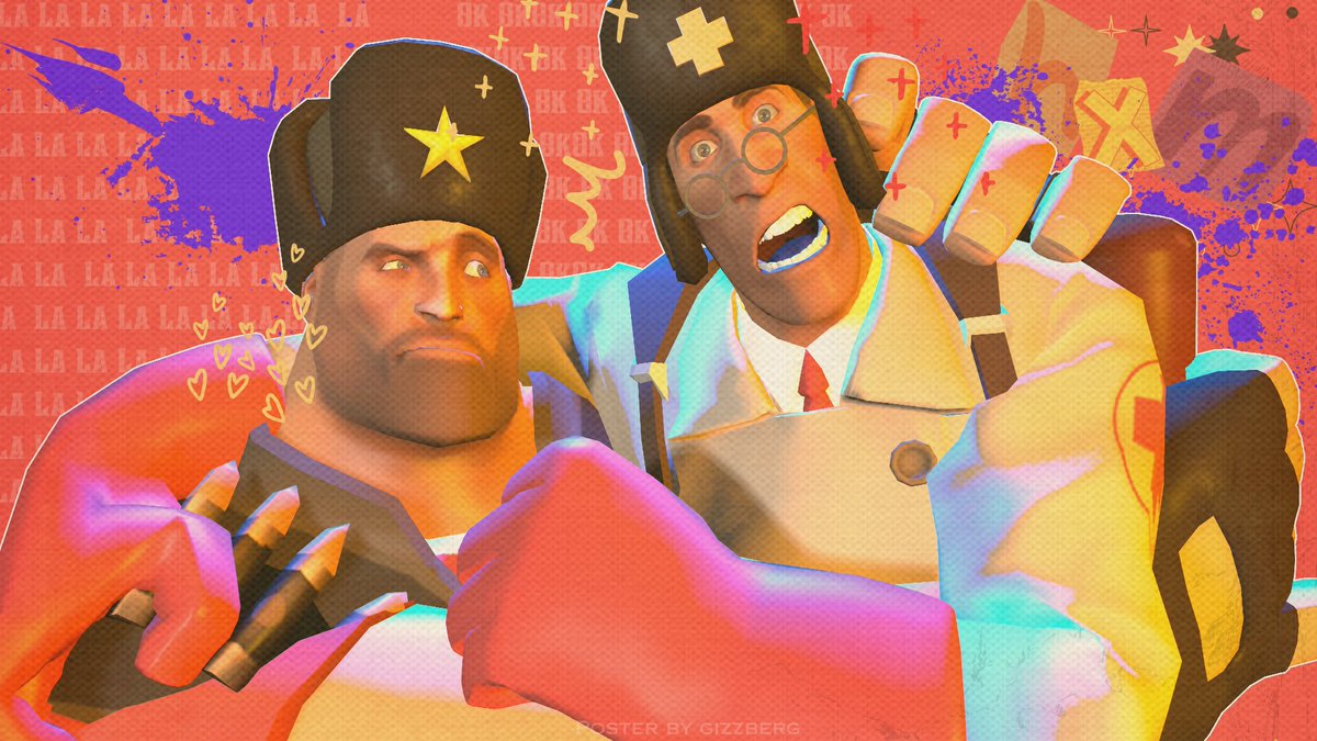 Happy pride month! I give y'all Heavy and Medic <3
#tf2 #TeamFortress2 #tf2medic #tf2heavy