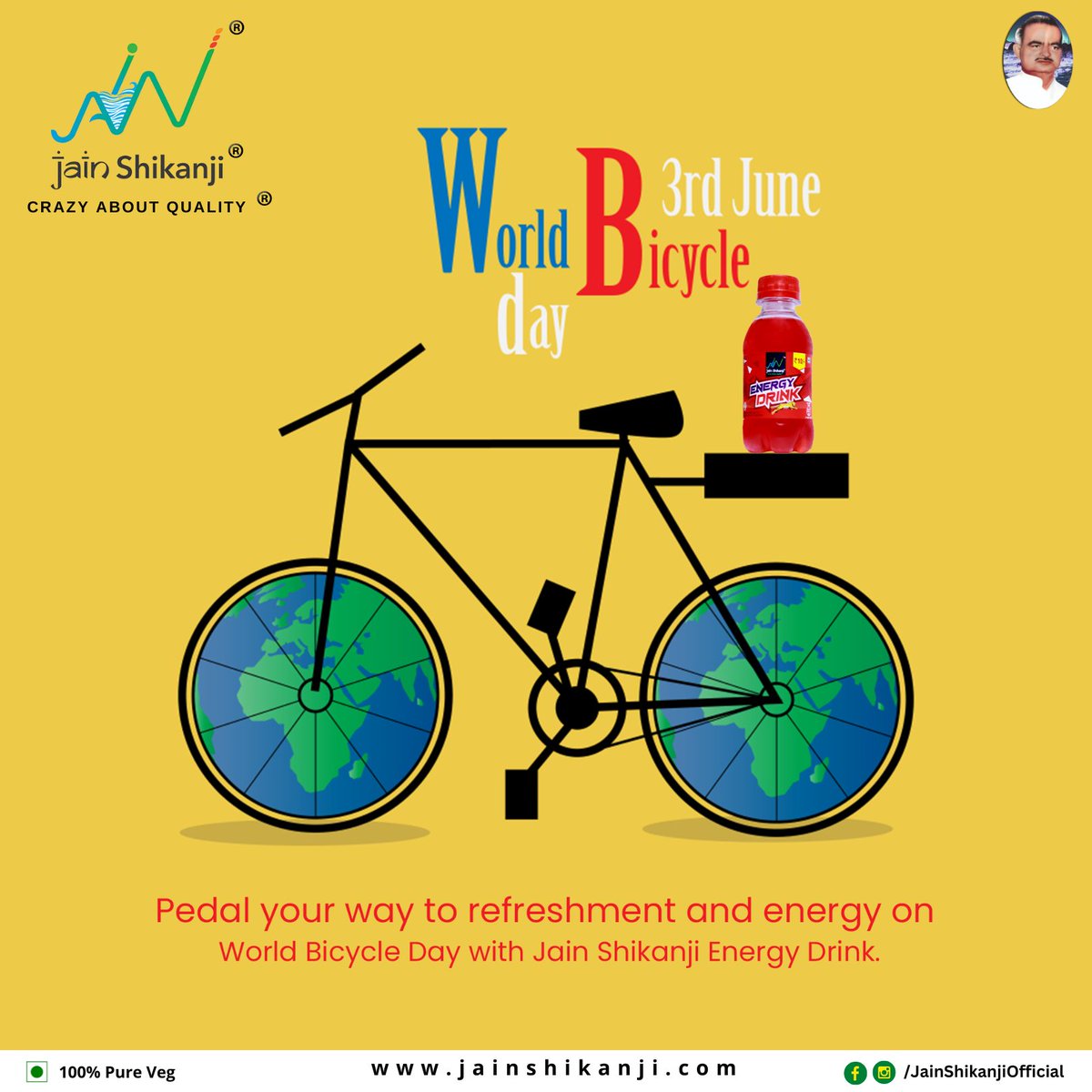 Quench your thirst, revitalize your body, and feel the invigorating power of Jain Shikanji Energy Drink, fueling your journey towards a healthier lifestyle.
#WorldBicycleDay #CyclingAdventures #JainShikanji #RefreshmentOnTheGo #EnergizeYourRide #QuenchYourThirst