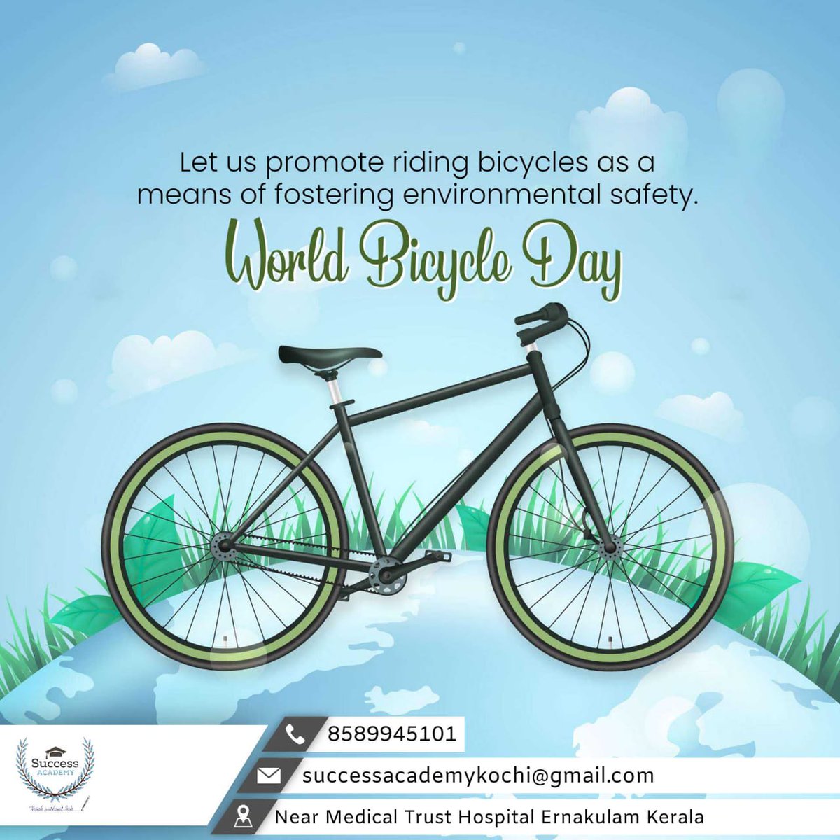 #WorldBicycleDay #BicycleDay #Cycling #BikeLove #PedalPower #TwoWheels #BikeLife #BikeEverywhere #BikeAdventures #HealthyHabits #EcoFriendly #CycleToWork #BikeFun #BikeCommunity #BikeCulture #SSCCoaching #BankCoaching #SuccessAcademyKochi