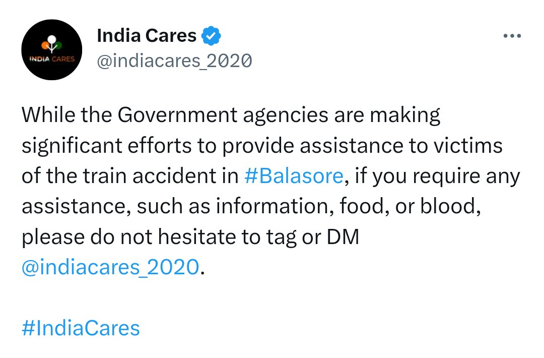 DrdebashisP's tweet photo. Please DM or tag @indiacares_2020 for emergency help.
Lets support each other. 🙏
#JaiJagannath 
#TrainAccident 
🙏 https://t.co/EyCkmsRLgU