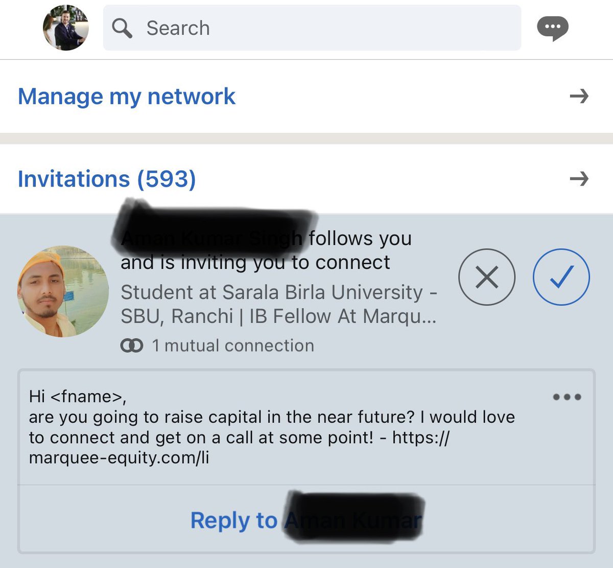 Loving these super personalized @LinkedIn connection requests! 😍 #networking