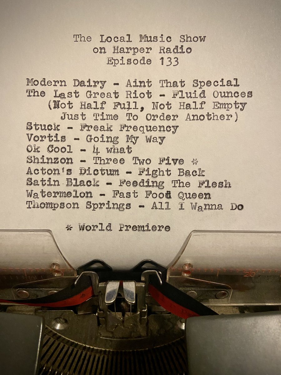 The Local Music Show on Harper Radio (@whcmlocal) on Twitter photo This week’s setlist includes the longest song title we’ve ever featured on the show. Congrats, <a href="/lastgreatriot/">TheLastGreatRiot</a>. Catch this fun episode Sat/Sun at 10am and 9pm each day on <a href="/HarperRadio/">Harper Radio WHCM 88.3FM</a>
HarperRadio.com This week’s setlist includes the longest song title we’ve ever featured on the show. Congrats, <a href="/lastgreatriot/">TheLastGreatRiot</a>. Catch this fun episode Sat/Sun at 10am and 9pm each day on <a href="/HarperRadio/">Harper Radio WHCM 88.3FM</a>
HarperRadio.com
