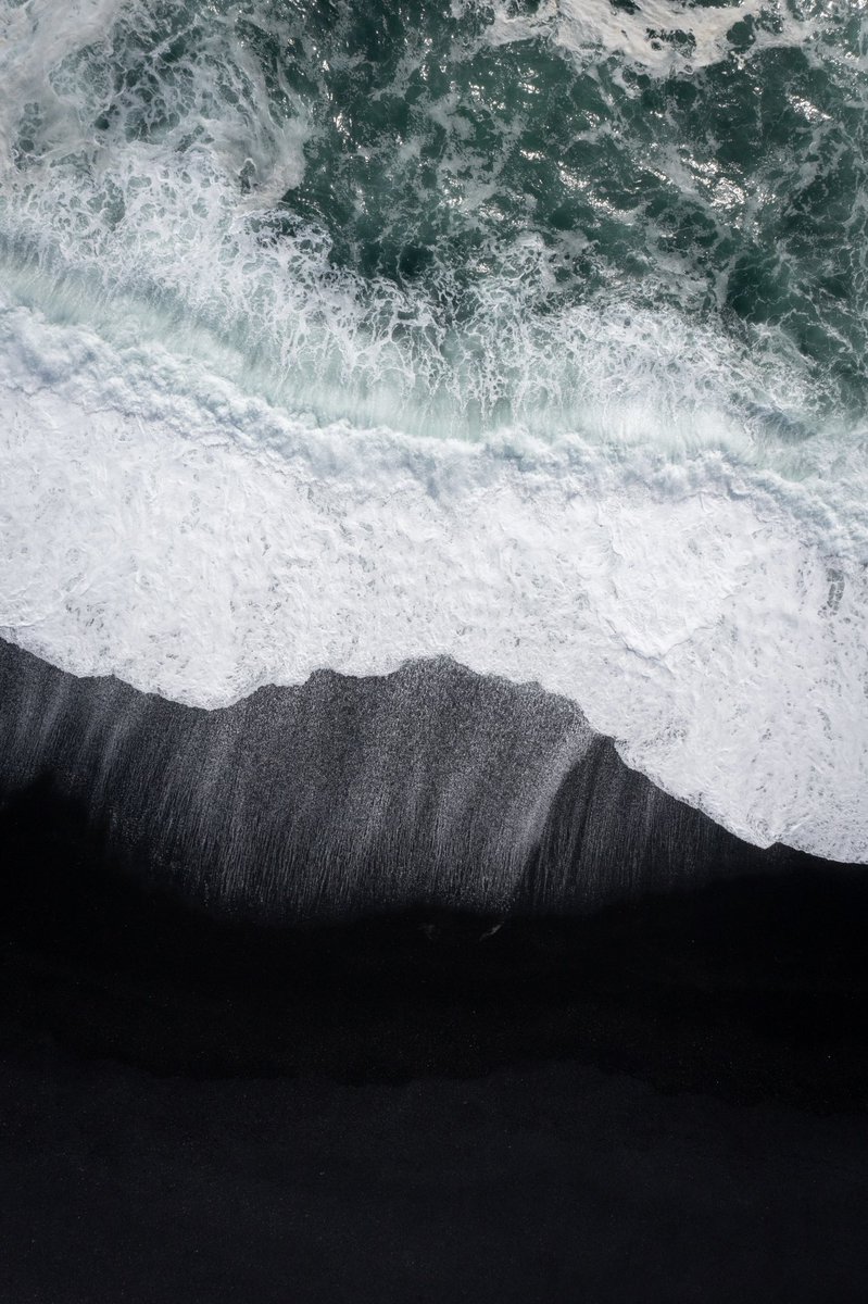 Black sand beaches on the west coast of Iceland 🖤