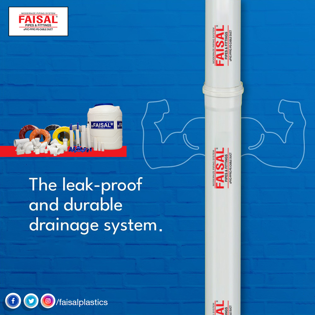 FaisalPlastics's tweet image. Upgrade your plumbing system with Faisal uPVC pipes that are engineered to provide a leak-proof and durable drainage system for your buildings. Upgrade to Faisal Pipes and Fittings today and experience the difference!
#Pipes #sanitryfittings #watertank #Faisalplastics #upvc