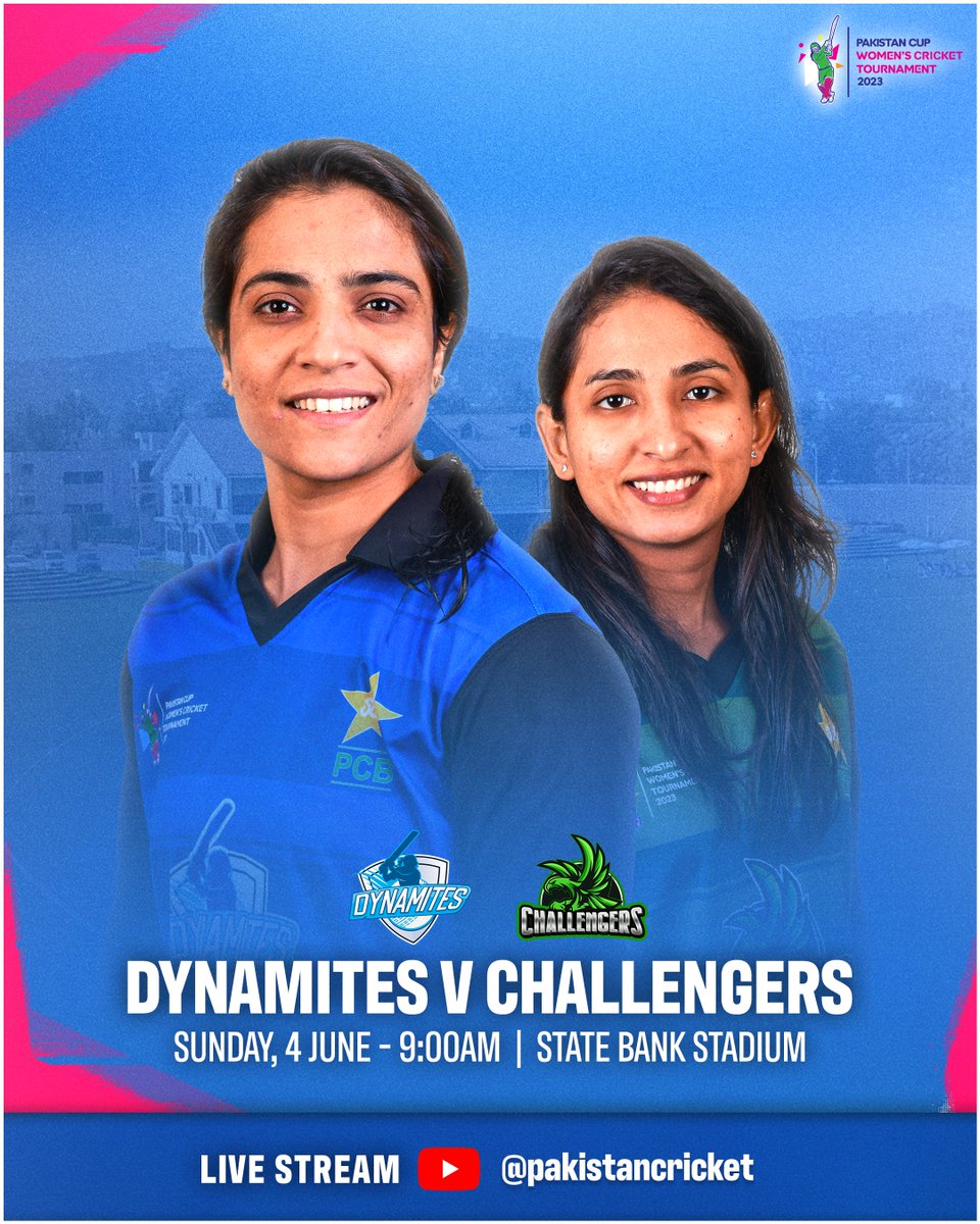 Challengers to take on Dynamites in final of Pakistan Cup Women's Cricket Tournament 🏏

Read more ➡️ pcb.com.pk/press-release-…

#BackOurGirls