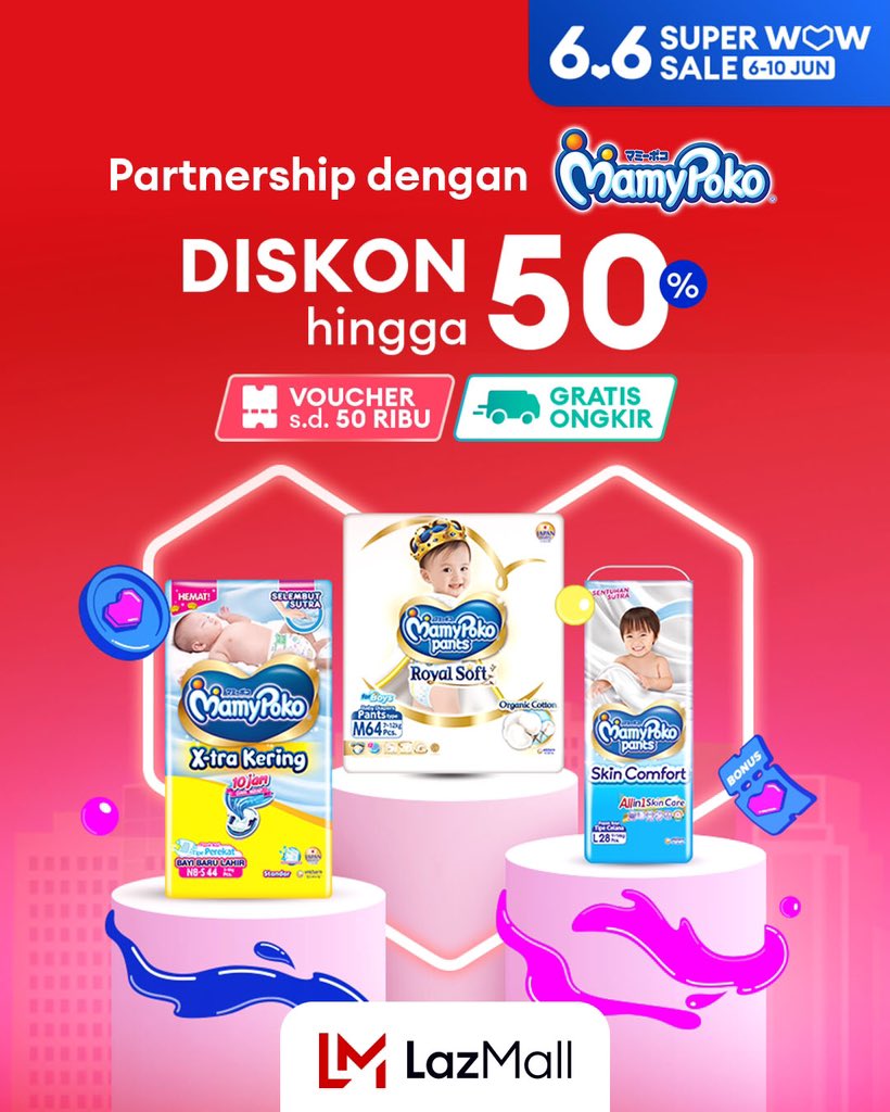 Selain memberi gizi yang cukup, para moms berusaha memberikan kenyamanan yang sempurna lewat MamyPoko 👶 Belanja sekarang, dapatkan Diskon s.d 50% & Voucher s.d 50K serta Gratis Ongkir 💖 Beli di sini: lzd.co/3N3cXrv

#LazadaID66 #SuperWOWSale #TambahKeHidupmu #LazadaID