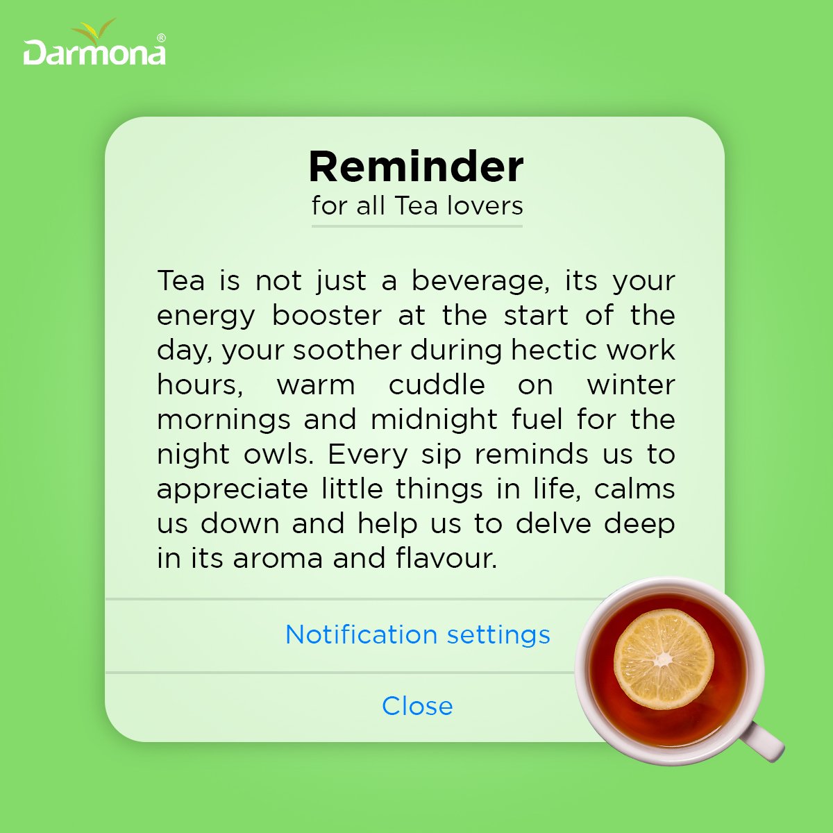 A simple reminder to all the crazy tea lovers.
.
.
#drinktea #teaislife #darmona #Nilgiritea #tea #teatime #timefortea #premiumtea #specialtea #tealovers #teaforlife #teaaddict #chai #chailover #freshtea #cupoftea #timefortea #chaitea #greentea #dusttea #teabrand #tealove