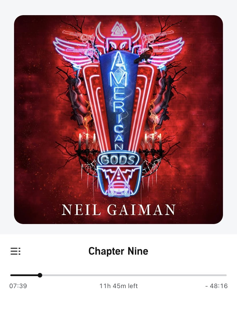 I’m soooo late to the party but I’m finally listening to #AmericanGods on #Audible 
I’m completely obsessed. Our Neil is a genius!

#NeilGaiman