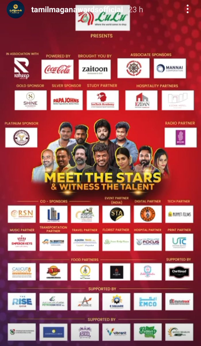 Tamil Magan awards 2023
'Meet the stars & witness the talent' event @ Qatar on 8th June 2023. Don't miss it.
#Vikraman #Vikramanarmy

#10YearsOfVikraman #Founder_of_AramVellumLegalAid #AramVellum #BiggBossTamil6 #Vikramanfangirlarmy #westandwithvikraman