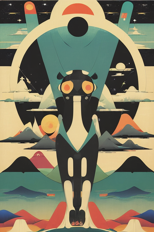 Rhythms of the Unknown

#AbstractArt #Retrofuturism #futuristic #ukiyoe
#sciencefictionart
 #artlovers #artcommunity
#nftcommunity #stablediffusion #nft
#NFTArt #artwork