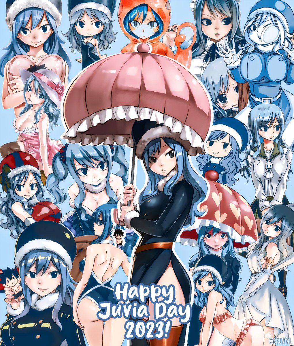 Happy day to the most beautiful, loving, cheerful, funny and emotional character ~

Happy Juvia Day ! 💙🩵💙🩵

#JuviaDay  | #ジュビアの日