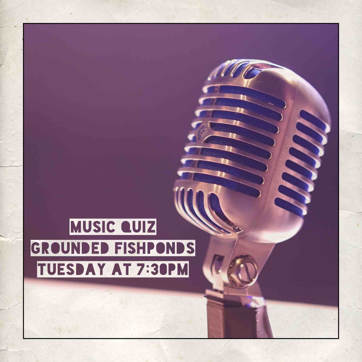 Join us on Tuesday at #Grounded #Fishponds in #Bristol for our next #QuizNight! 7:30pm start for our #Music #Quiz with pizza vouchers and free entry to be won