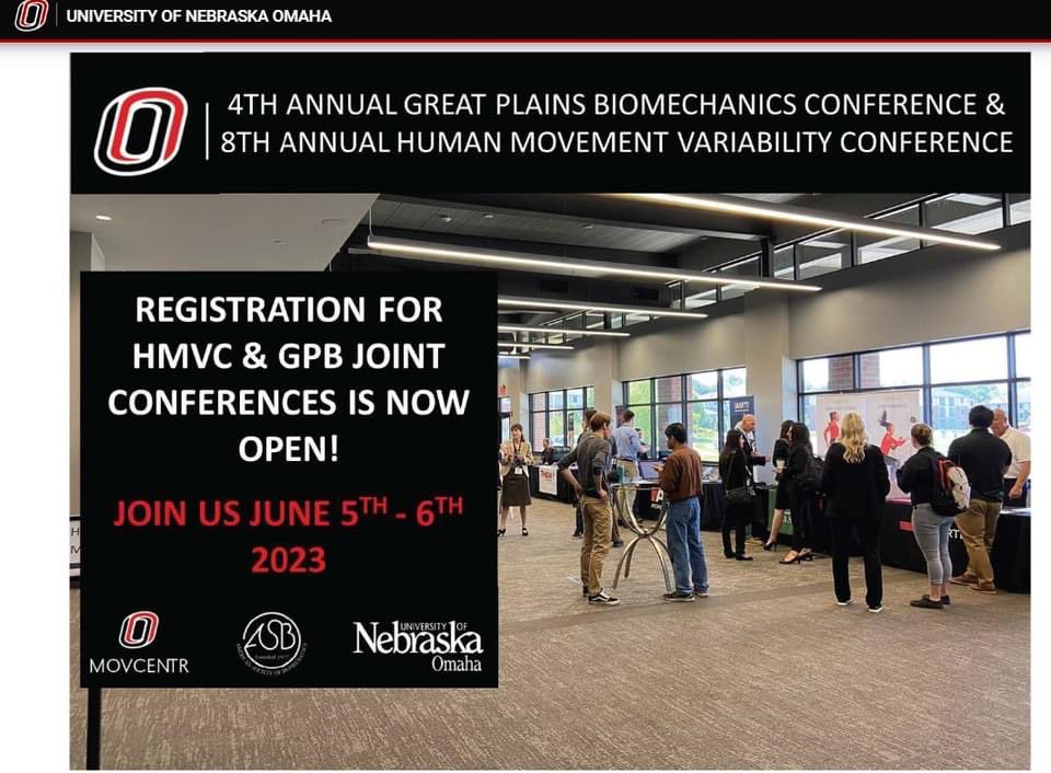 Looking forward to this combined meeting at the Department of Biomechanics, University of Nebraska at Omaha <a href="/UNOBiomechanics/">UNO Biomechanics</a>! Many thanks Nick Stergiou for the keynote invitation!