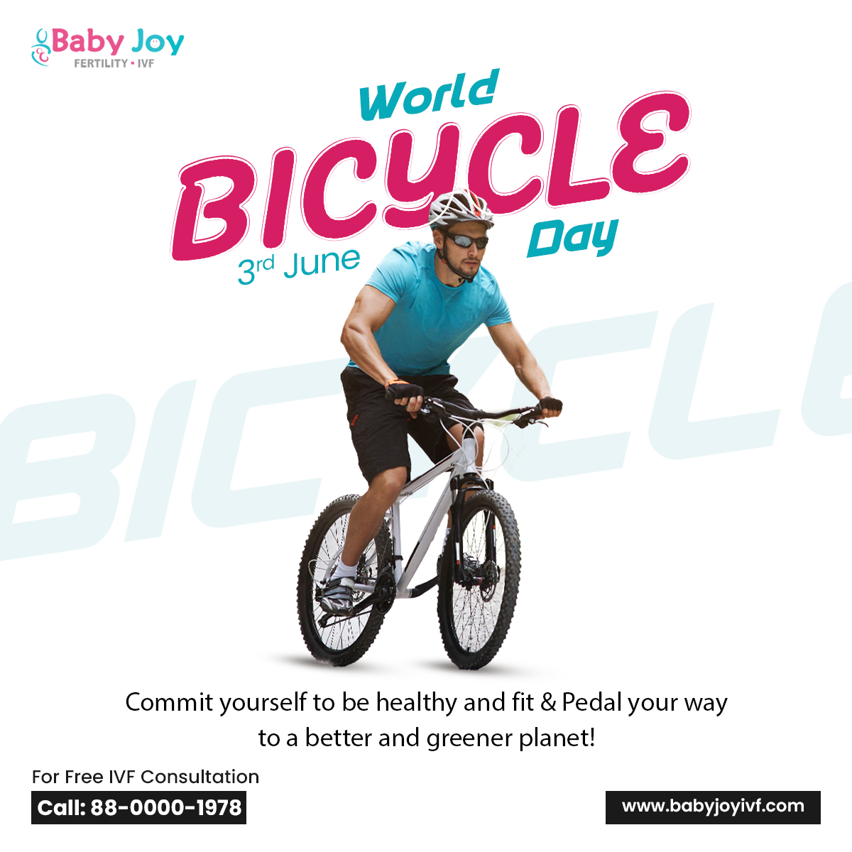 World bicycle day 2023

Cycling five or more hours a week is associated with low sperm count and poor sperm motility in men.

#WorldBicycleDay #bicycleday #bicycle #gogreen #environment #stayhealthy #fitindia #cycling #cyclinglife #maleinfertility #BoostFertility #spermcount
