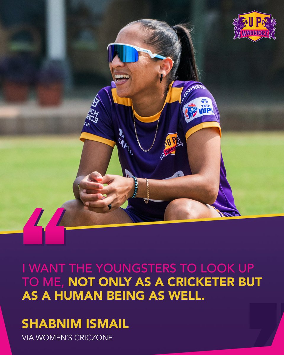 Setting the right example for youngsters ⭐ 

 #UPWarriorzUttarDega | Shabnim Ismail