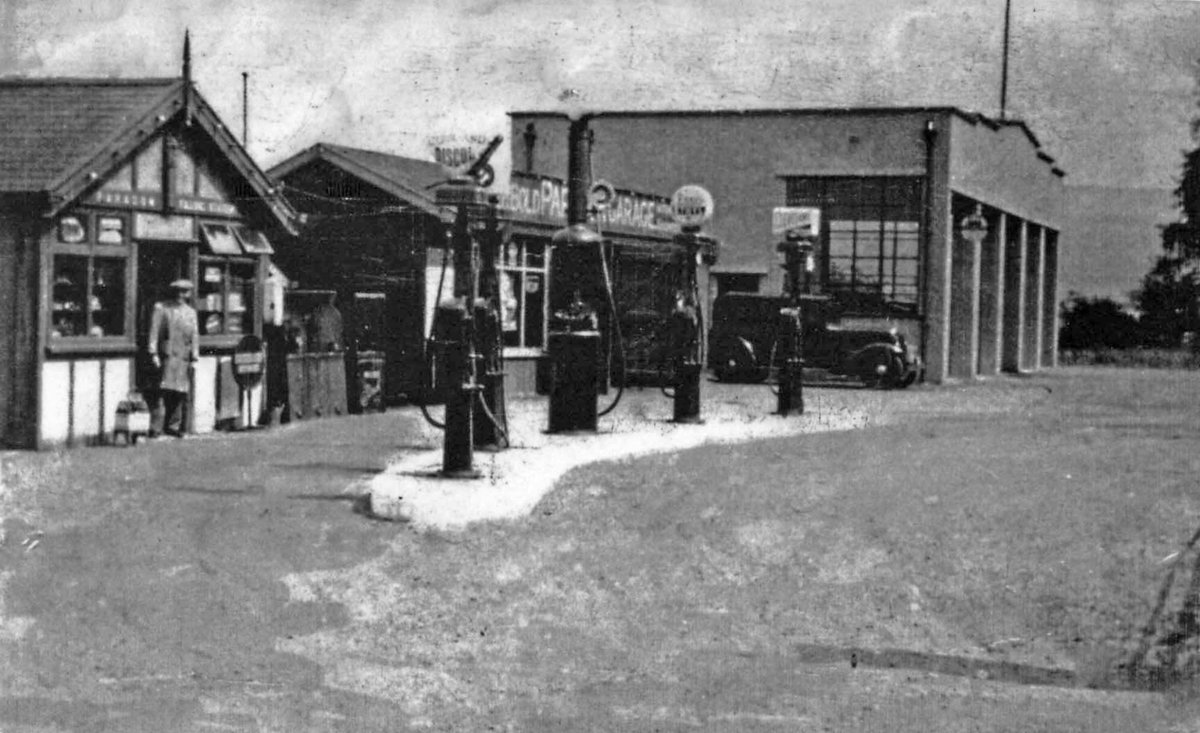 An early photograph of Joel Bold's Paragon Garage at Newtown, New Mills #Derbyshire #NewMills