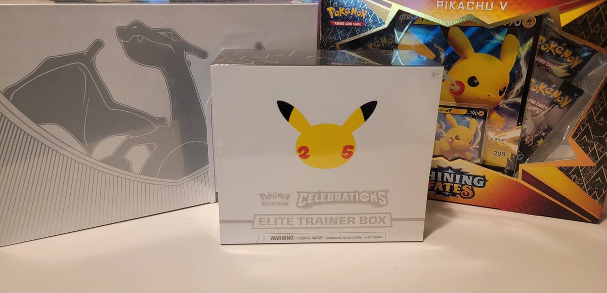 BShark5650's tweet photo. Got my package today. Thank you!!! @FullGripTCG
Should I open or save for later. 🤔
#Pokemon #Celebrations #SwordShield #ShiningFates #Charizard #CharizardHunting #UltraPremiumCollection https://t.co/qSIDTTrf26