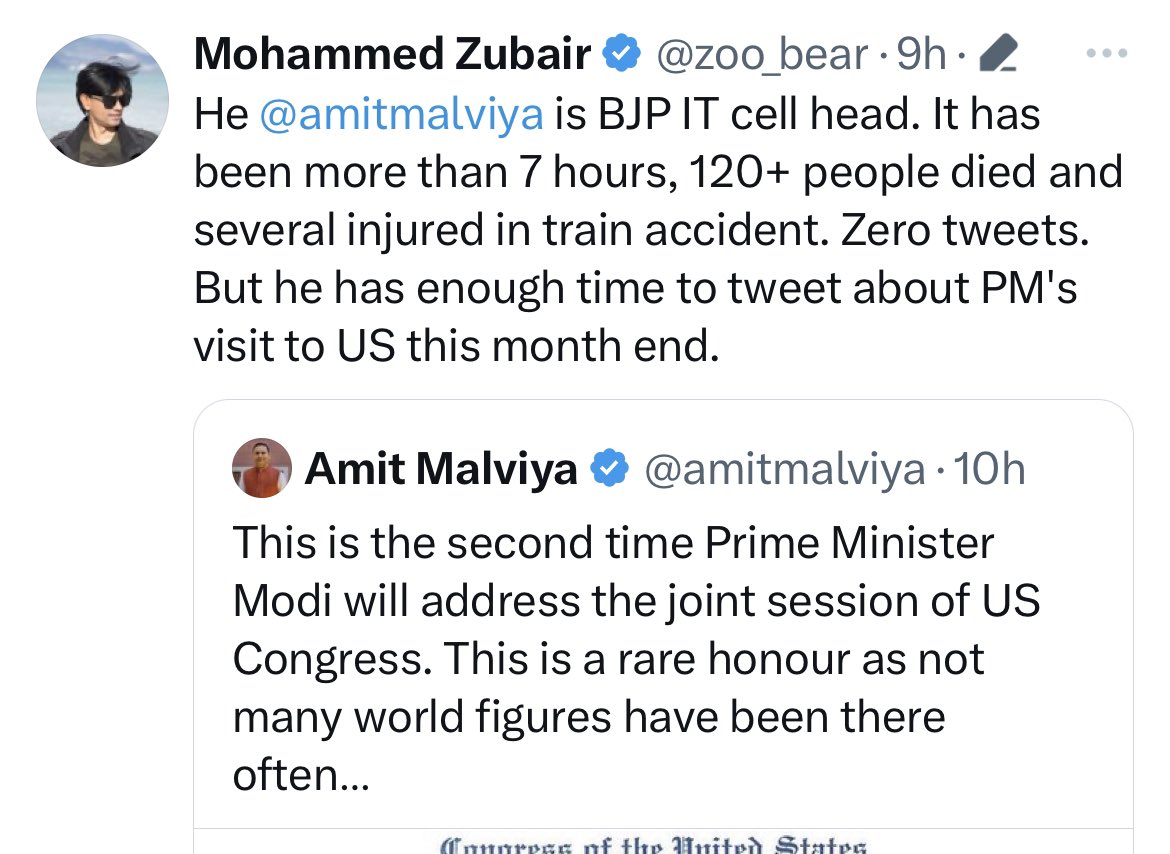 When you study in Madrasa. @amitmalviya Ji, BJP IT Head, is not a spokesperson for the Central Government, Indian Railways, or the Odisha Government. He would probably tweet to the government if his set-top box stopped working due to non-payment.