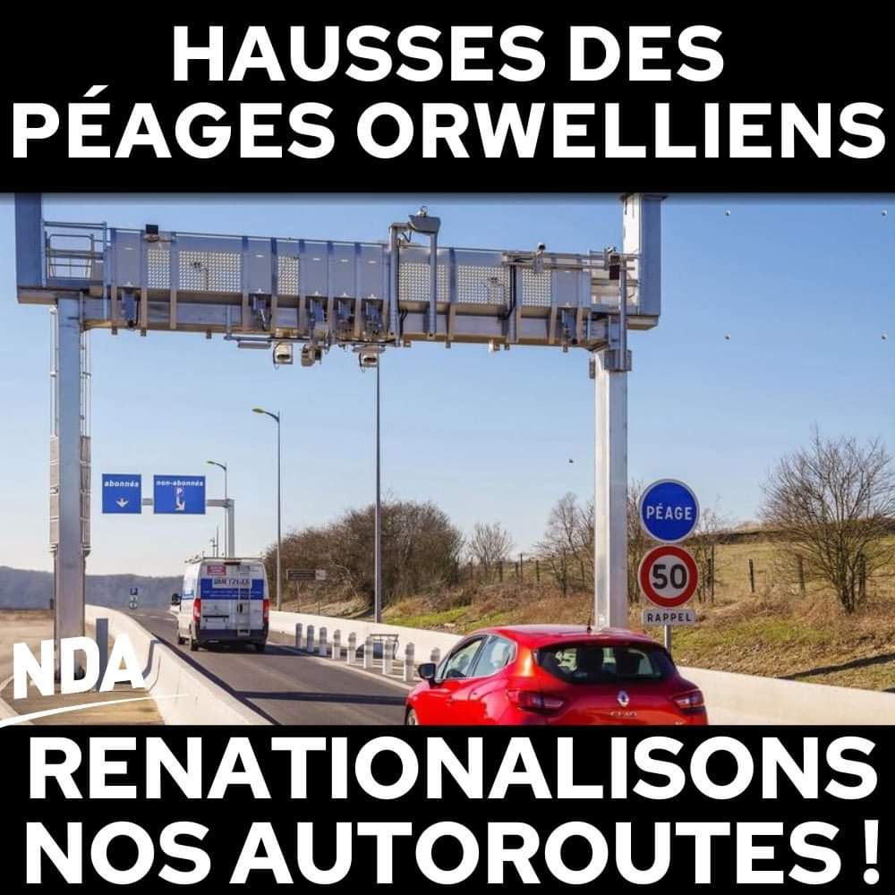 #DLF29
La privatisation des #autoroutes a été une grave #erreur 🤦🤦
Les #entreprises privées se gavent avec notre #argent 🤑🤑
@DLF_Officiel veut renationaliser ses autoroutes afin de mieux contrôler le #budget pour entretien 🇨🇵🇨🇵
#MacronDestitution 
#100jours
@dupontaignan