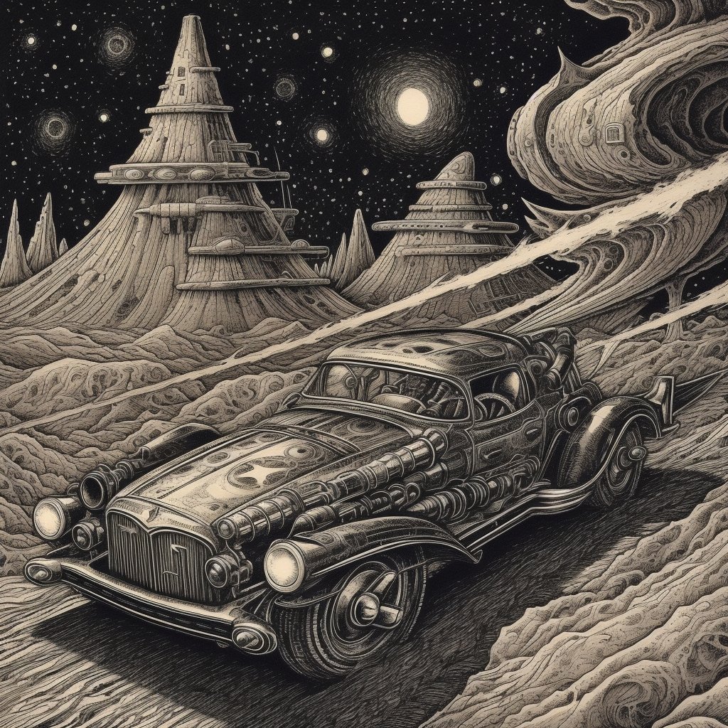 Malzahran2's tweet photo. "Unleash the Timeless Adventure: Witness the Iconic Batmobile Racing Through Space Amongst Living Dinosaurs!"
by : Midjourney
#TimelessAdventure #BatmobileInSpace #LivingDinosaurs #OldStyleBatmanCar #32kHighDetails #nft #digitalart #ai #aiart #midjourney5 #midjourneyart https://t.co/FaWh5gdVFV