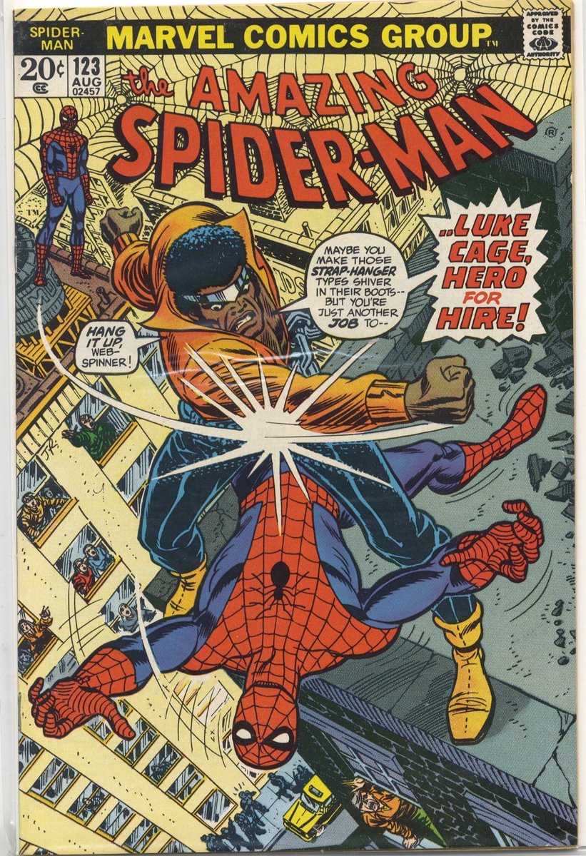 #TheAmazingSpiderMan #JohnRomita #LukeCage #MarvelComics 
Sweet f'n' Christmas!  My copy of THE AMAZING SPIDER-MAN #123!