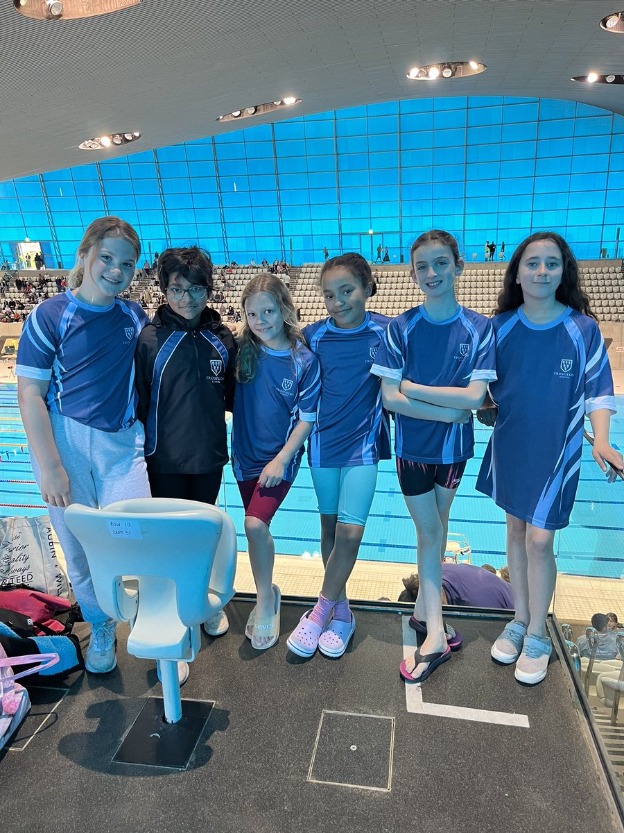 Very excited to be back at the Olympic pool. Girls ready for the final of the IAPS swimming championships. #crosfieldsnews #crosfieldsswimming #crosfieldsjuniorschool