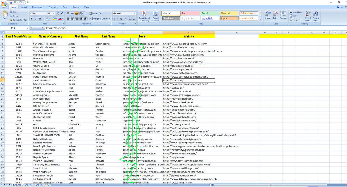 I have a 1000 Fitness supplement e-commerce shop list. There have monthly visitor count, Email, owner name. and more things that a market needs to email marketing. 

Hershey  Woke  Matt Walsh Utah YOONGIS