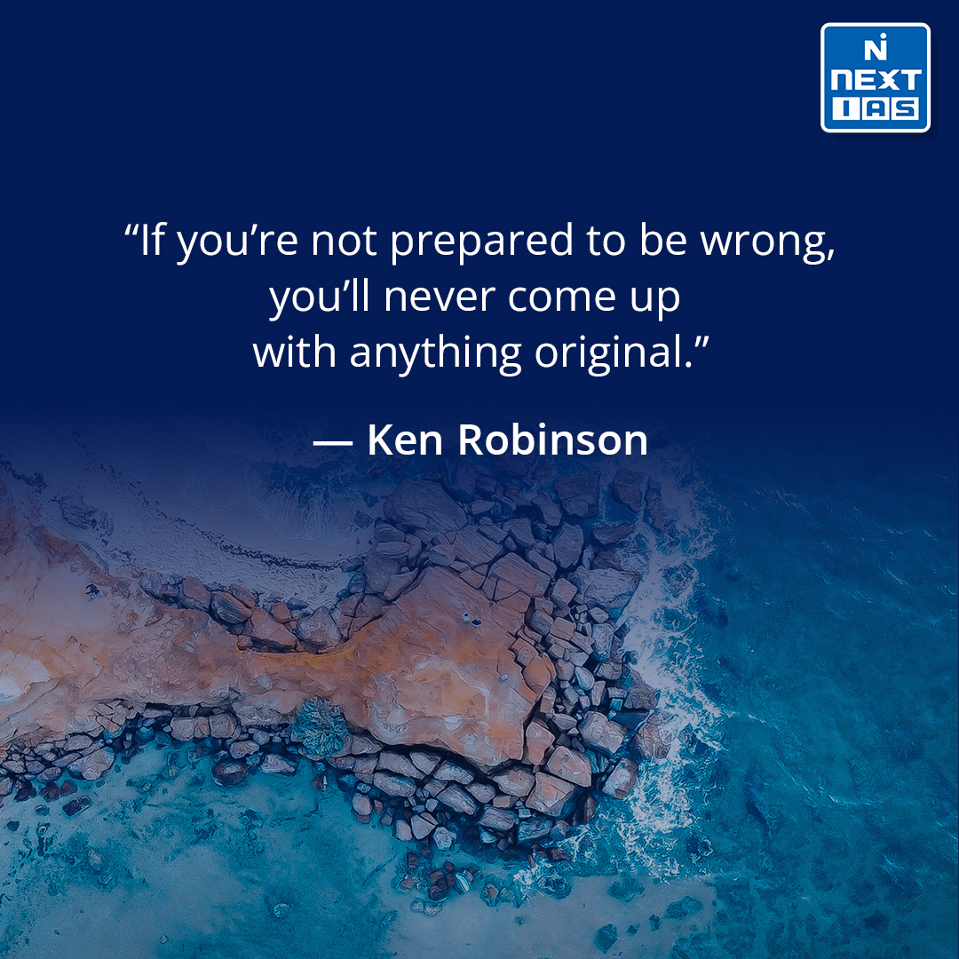 Thought of the Day 🔵

#thoughtoftheday #nextias #ias #upsc #SundayMotivation #KenRobinson #beoriginalbefearless #beoriginal #KenRobinson #kenrobinsonquotes