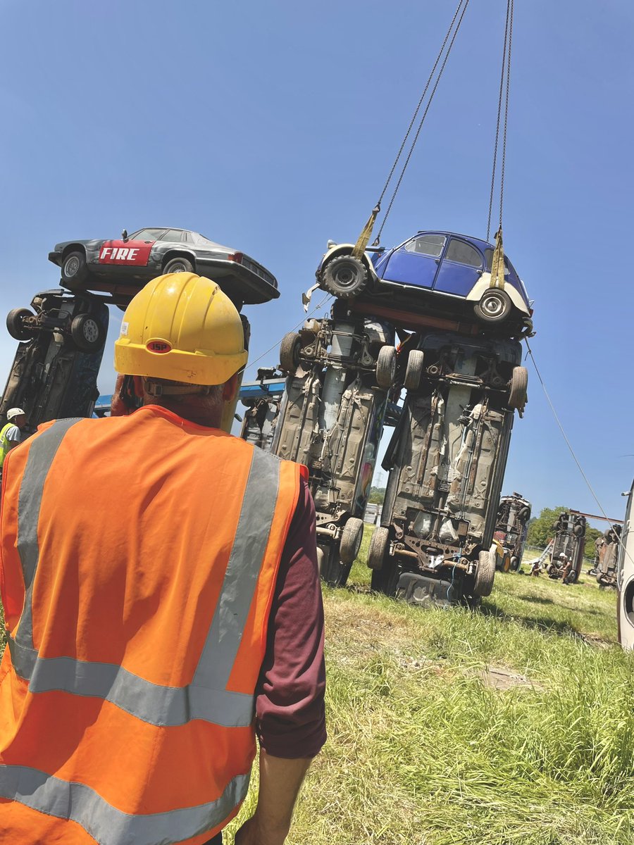 TragoStudio's tweet image. We’ve had the pleasure of documenting the new Carhenge build down at Glastonbury recently.

Can’t wait to see it in full swing in a few weeks!