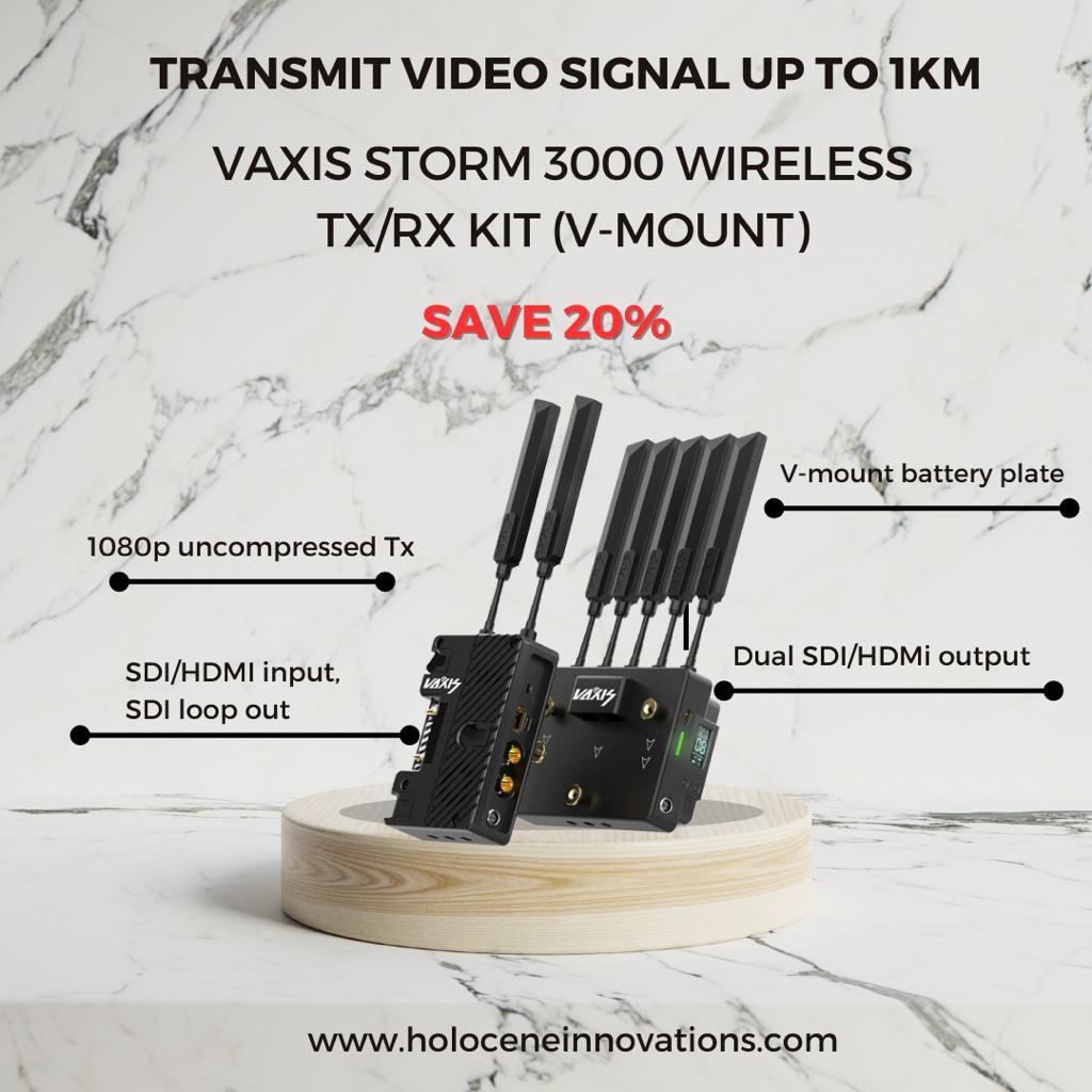 The Vaxis Storm 3000 Wireless TX/RX Kit 

Visit holoceneinnovations.com/shop/cables-an… to place order 

Call +2349166182192 for enquiries 

#vaxis #transmitter #wirelesstransmitter #filmmaker #cameragear #Trending  #wireless #cinematography #videosolution #wifi #lagos #holocene