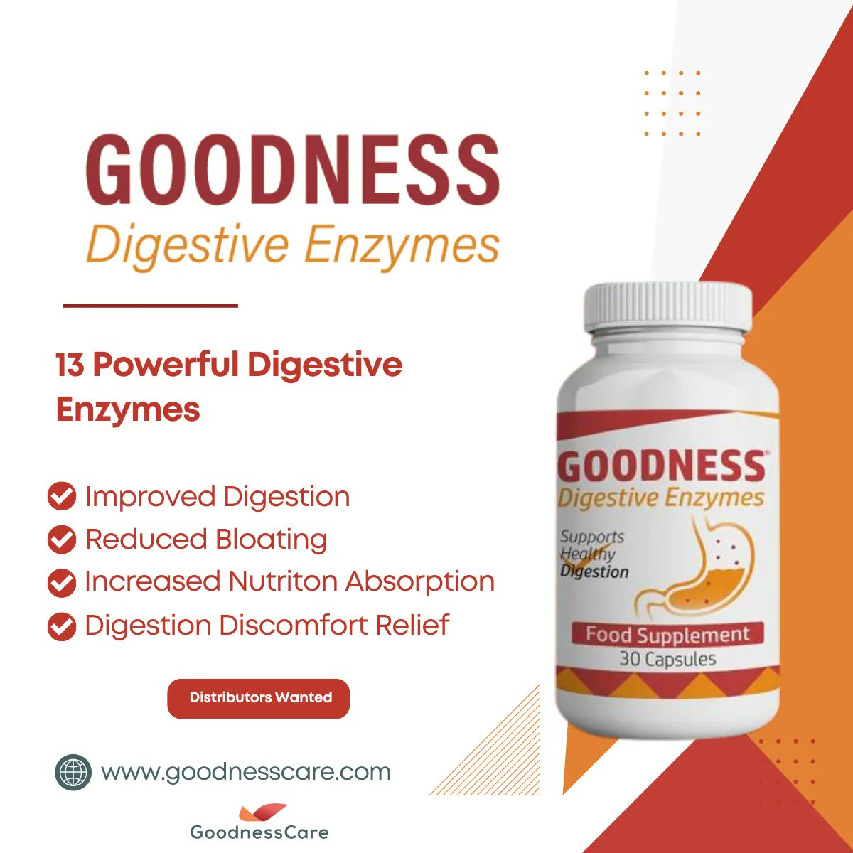 Goodness Digestive Enzymes is a powerful blend of 13 potent digestive enzymes designed to address various digestive problems, including bloating, gas, indigestion, and constipation.

buff.ly/43ctG0P

#digestiveenzymes #goodnesscare